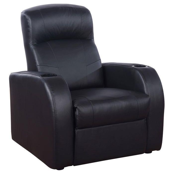 Cyrus Home Theater Upholstered Recliner Black - Just Furniture (PA) - Multi Location