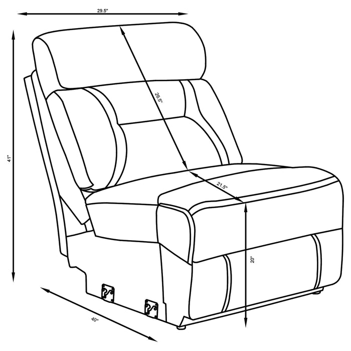 Higgins Upholstered Armless Chair Grey - Just Furniture (PA) - Multi Location