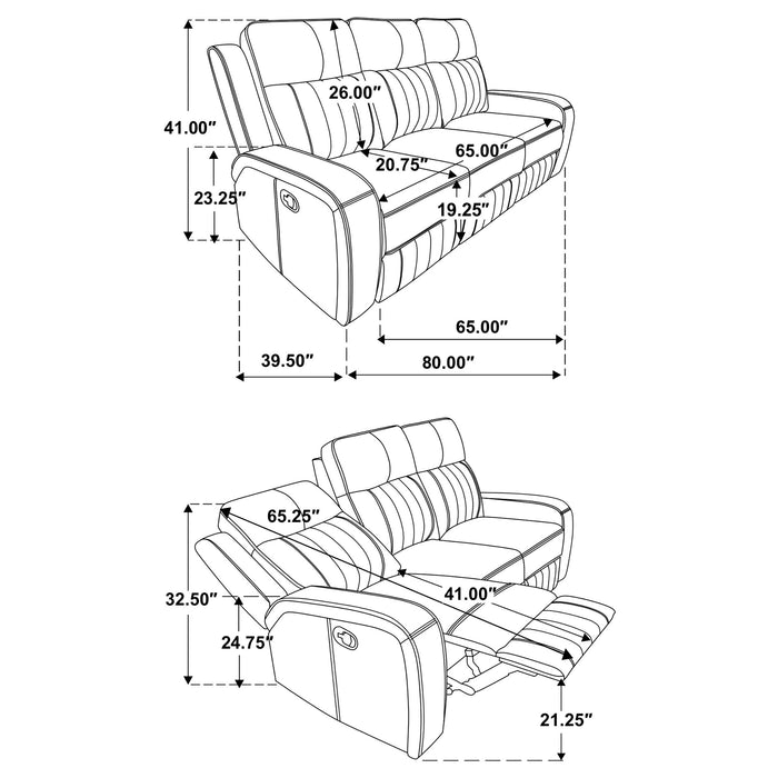 Raelynn Reclining 3 Pc Set - Just Furniture (PA) - Multi Location