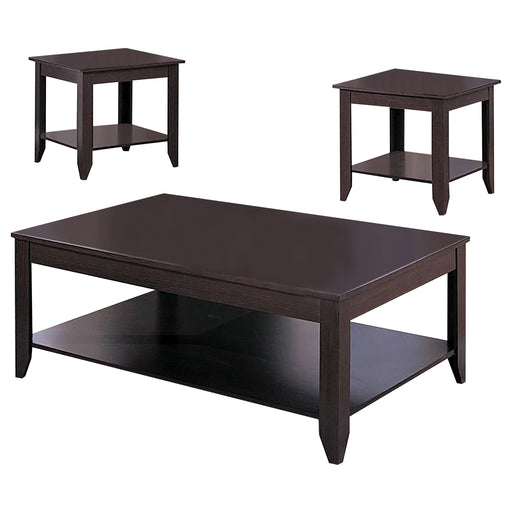 Brooks 3-piece Occasional Table Set with Lower Shelf Cappuccino - Just Furniture (PA) - Multi Location