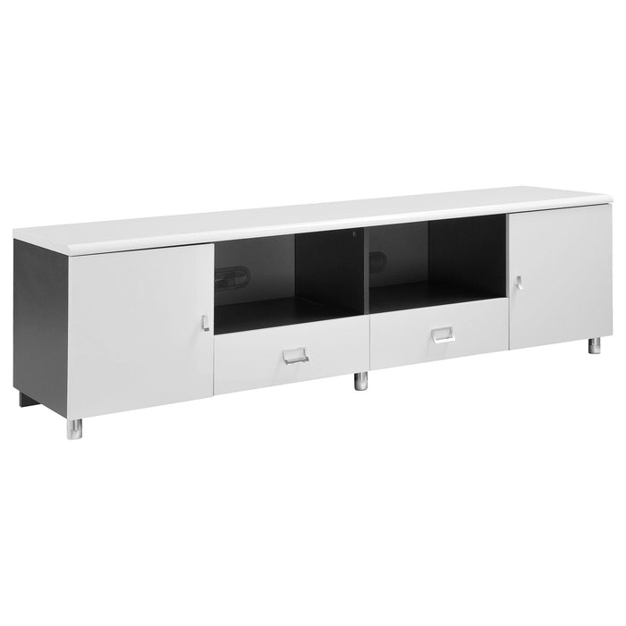 Burkett 2-drawer TV Console White and Grey - Just Furniture (PA) - Multi Location