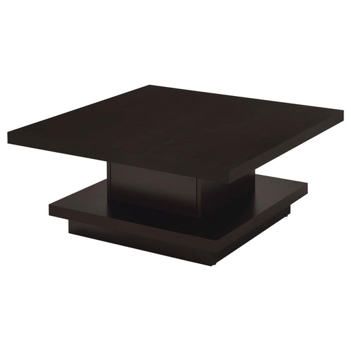 Reston Pedestal Square Coffee Table Cappuccino - Just Furniture (PA) - Multi Location