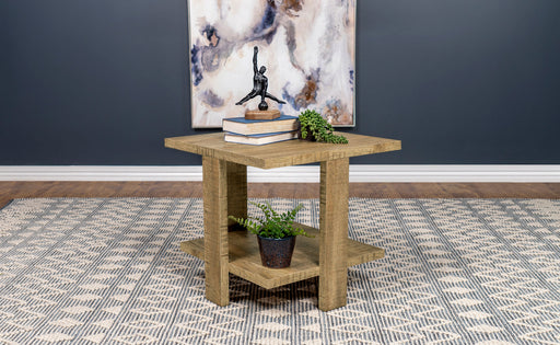 Dawn Square Engineered Wood End Table With Shelf Mango - Just Furniture (PA) - Multi Location
