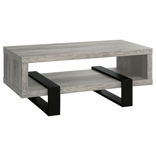 Dinard Coffee Table with Shelf Grey Driftwood - Just Furniture (PA) - Multi Location