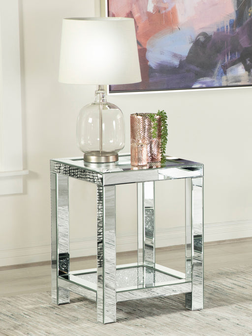 Valentina Square End Table with Glass Top Mirror - Just Furniture (PA) - Multi Location
