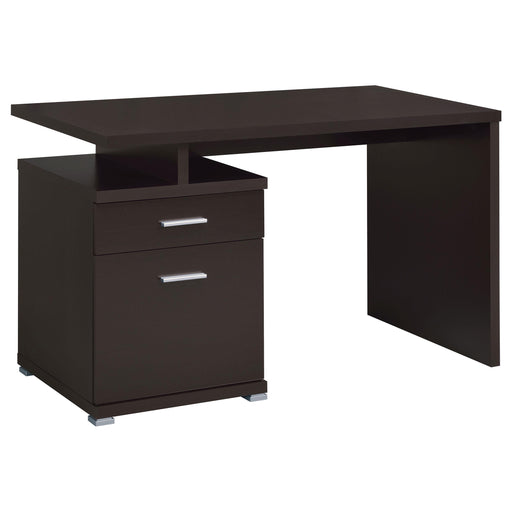 Irving 2-drawer Office Desk with Cabinet Cappuccino - Just Furniture (PA) - Multi Location
