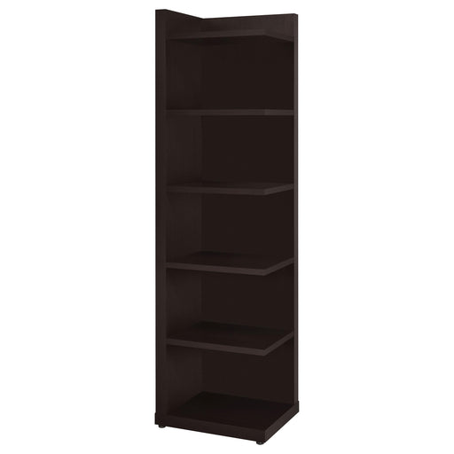 Pinckard 6-tier Corner Bookcase Cappuccino - Just Furniture (PA) - Multi Location