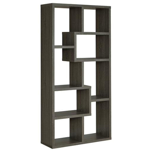 Theo 10-shelf Bookcase Weathered Grey - Just Furniture (PA) - Multi Location