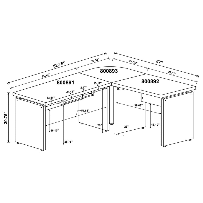 Skylar L-Shape Desks - Just Furniture (PA) - Multi Location