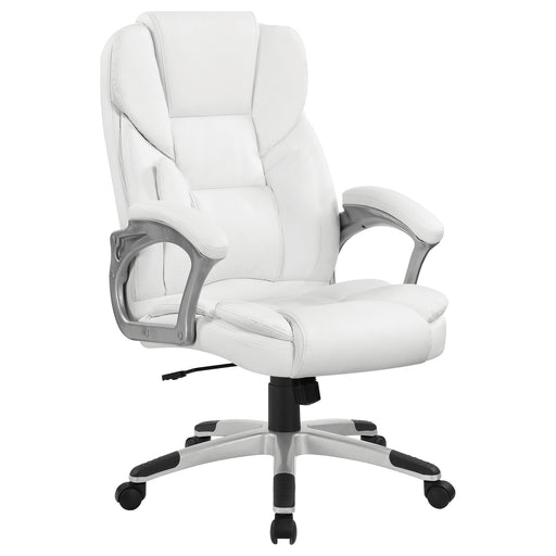Kaffir Adjustable Height Office Chair White and Silver - Just Furniture (PA) - Multi Location