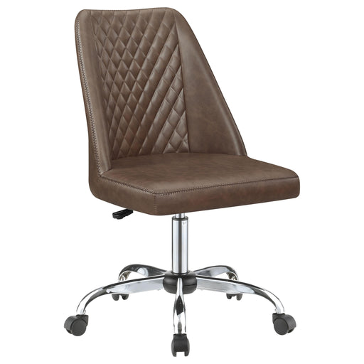 Althea Upholstered Tufted Back Office Chair Brown and Chrome - Just Furniture (PA) - Multi Location