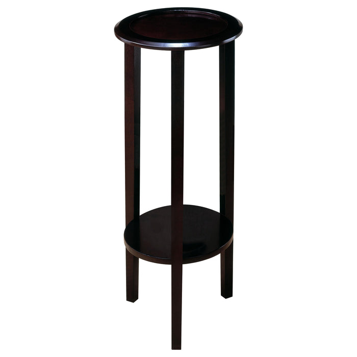 Kirk Round Accent Table with Bottom Shelf Espresso - Just Furniture (PA) - Multi Location
