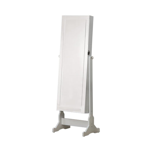 Zayas Storage Jewelry Cheval Mirror White - Just Furniture (PA) - Multi Location
