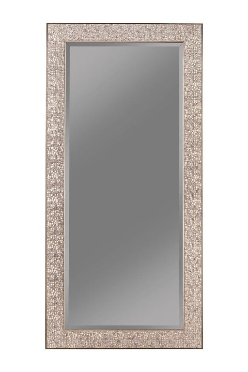 Rollins Rectangular Floor Mirror Silver Sparkle - Just Furniture (PA) - Multi Location