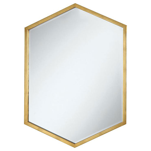 Bledel Hexagon Shaped Wall Mirror Gold - Just Furniture (PA) - Multi Location