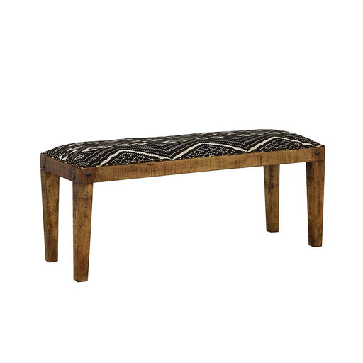 Lamont Rectangular Upholstered Bench Natural and Navy - Just Furniture (PA) - Multi Location
