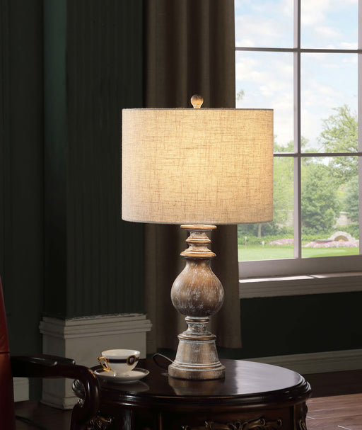 Brie Drum Shade Table Lamp Oatmeal and Antique Gold - Just Furniture (PA) - Multi Location