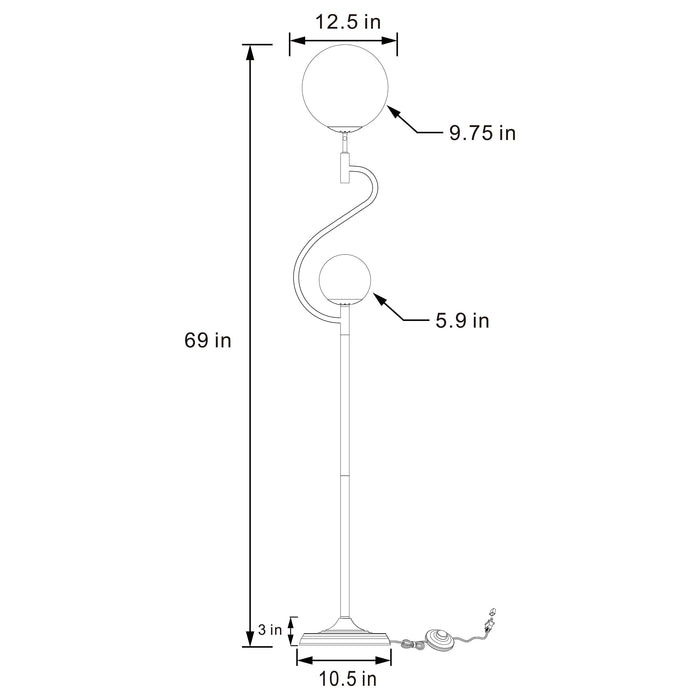 Dacki Floor Lamp - Just Furniture (PA) - Multi Location