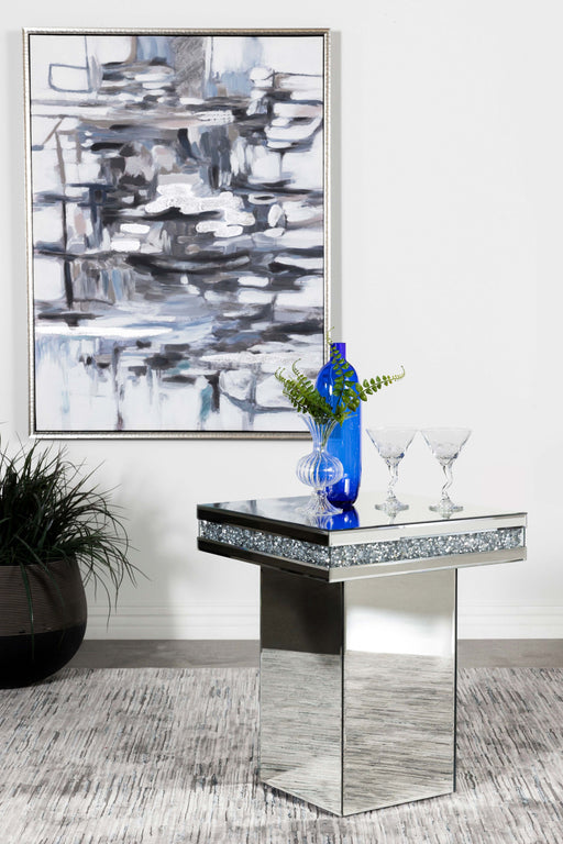 Elora Pedestal Square Top Accent Table Mirror - Just Furniture (PA) - Multi Location