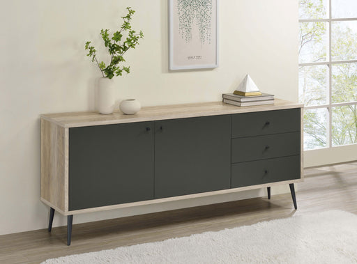 Maeve 2-door Engineered Wood Accent Cabinet Grey and Antique Pine - Just Furniture (PA) - Multi Location