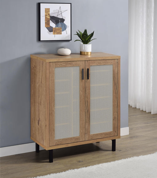 Teller 2-door Shoe Storage Cabinet Natural Oak - Just Furniture (PA) - Multi Location