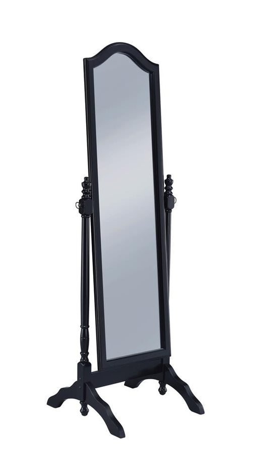 Cabot Rectangular Cheval Mirror with Arched Top Black - Just Furniture (PA) - Multi Location