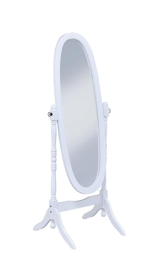 Foyet Oval Cheval Mirror White - Just Furniture (PA) - Multi Location