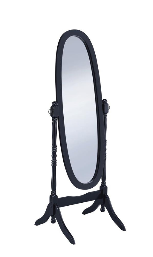 Foyet Oval Cheval Mirror Black - Just Furniture (PA) - Multi Location