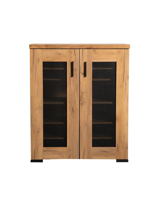 Bristol Metal Mesh Door Accent Cabinet Golden Oak - Just Furniture (PA) - Multi Location
