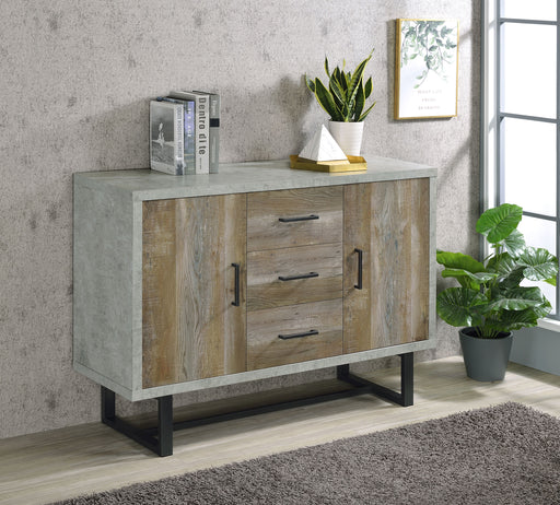 Abelardo 3-drawer Accent Cabinet Weathered Oak and Cement - Just Furniture (PA) - Multi Location