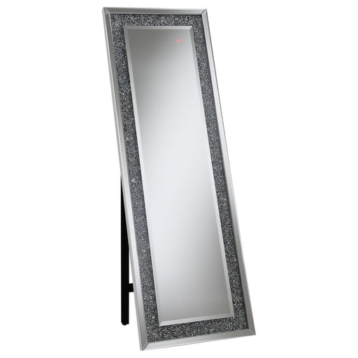 Carisi Rectangular Standing Mirror with LED Lighting Silver - Just Furniture (PA) - Multi Location
