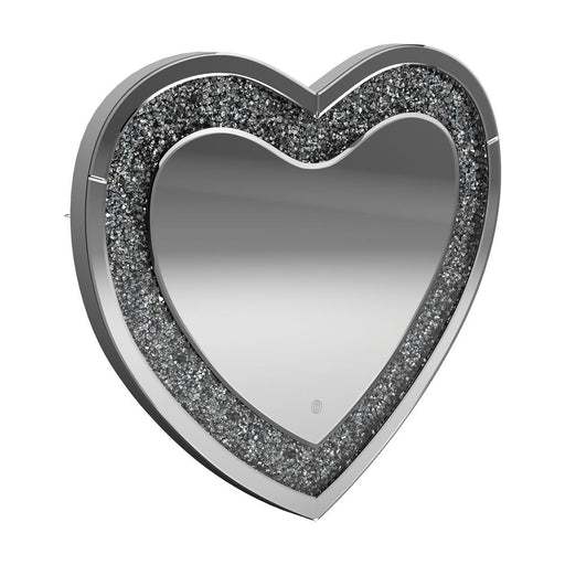 Aiko Heart Shape Wall Mirror Silver - Just Furniture (PA) - Multi Location