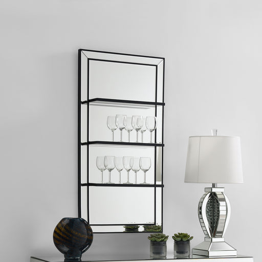 Oriel 3-Shelf Rectangle Wall Mirror - Just Furniture (PA) - Multi Location