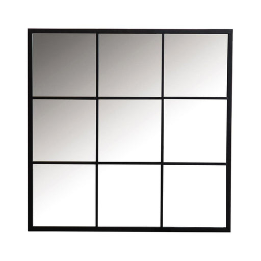 Quetzal Square Window Pane Wall Mirror Black - Just Furniture (PA) - Multi Location
