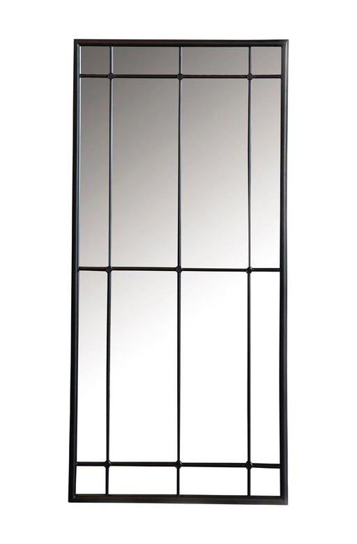 Annetta Rectangular Window Pane Wall Mirror Black - Just Furniture (PA) - Multi Location