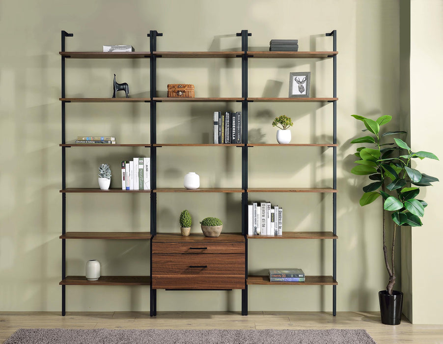Owens 96-inch 4-shelf Storage Wall Bookshelf Walnut - Just Furniture (PA) - Multi Location