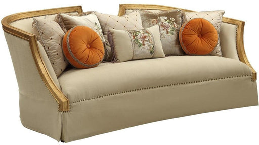 Acme Furniture Daesha Sofa in Tan Flannel & Antique Gold 50835 - Just Furniture (PA) - Multi Location