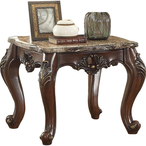 Acme Furniture Devayne End Table in Marble/Dark Walnut 81687 - Just Furniture (PA) - Multi Location