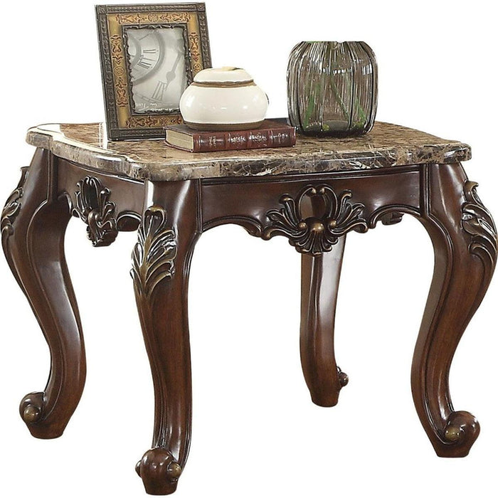 Acme Furniture Devayne End Table in Marble/Dark Walnut 81687 - Just Furniture (PA) - Multi Location