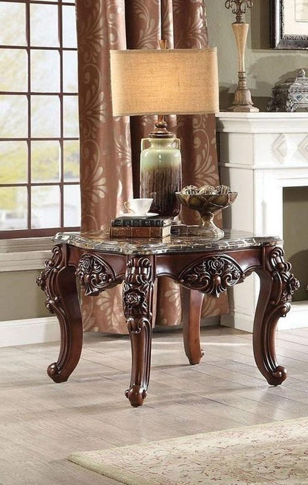 Acme Furniture Forsythia End Table in Marble/Walnut 83072 - Just Furniture (PA) - Multi Location