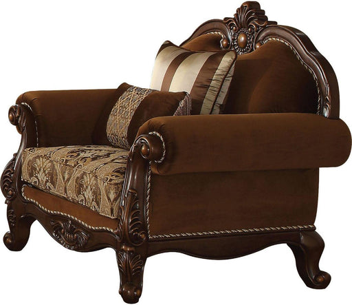 Acme Furniture Jardena Chair with 2 Pillows in Cherry Oak 50657 - Just Furniture (PA) - Multi Location