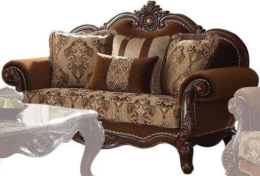 Acme Furniture Jardena Loveseat with 4 Pillows in Cherry Oak 50656 - Just Furniture (PA) - Multi Location