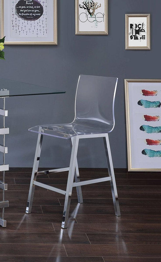 Acme Furniture Nadie Counter Height Chair in Chrome (Set of 2) 72592 - Just Furniture (PA) - Multi Location