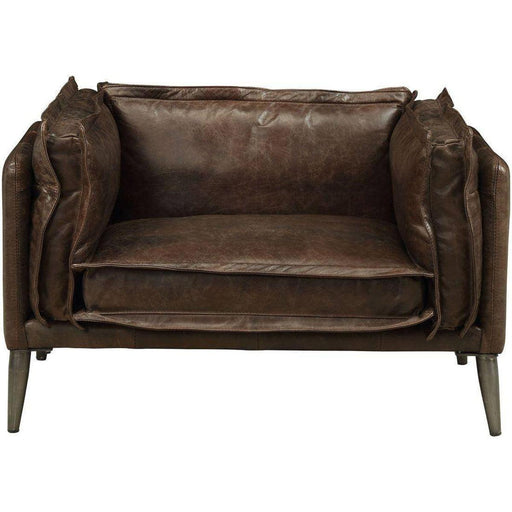 Acme Furniture Porchester Chair in Distress Chocolate 52482 - Just Furniture (PA) - Multi Location