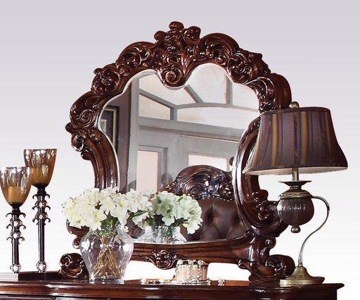 Acme Vendome Landscape Mirror with Intricate Details in Cherry 22004 - Just Furniture (PA) - Multi Location