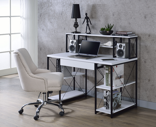 Amiel White & Black Desk - Just Furniture (PA) - Multi Location