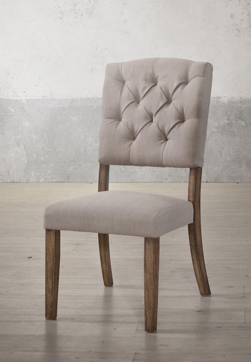 Bernard Cream Linen & Weathered Oak Side Chair - Just Furniture (PA) - Multi Location