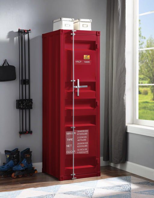 Cargo Red Wardrobe (Single Door) - Just Furniture (PA) - Multi Location
