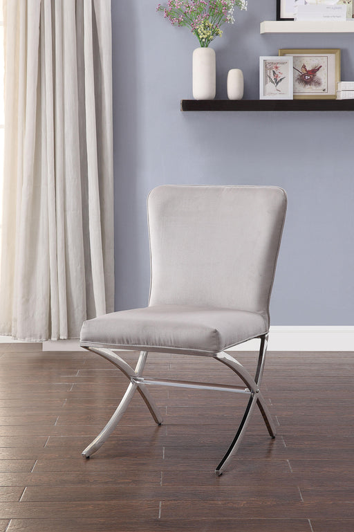 Daire Velvet & Chrome Side Chair - Just Furniture (PA) - Multi Location