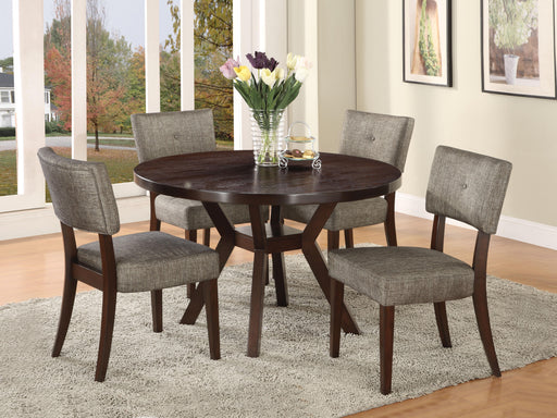 Drake Gray Fabric & Espresso Side Chair - Just Furniture (PA) - Multi Location